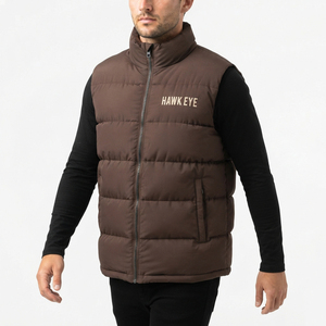 Wholesale 2026 <b>Men's</b> Outdoor <b>Lightweight</b> Insulated Vest Quilted <b>Padded</b> Sleeveless Winter <b>Jacket</b> Warm Body Warmer - Product Image 1