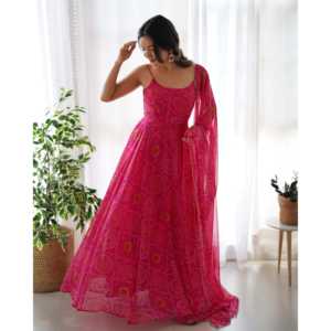 CONJUNTO TRAJE CHIFFON BANDHEJ ANARKALI Mujer - Product Image 5