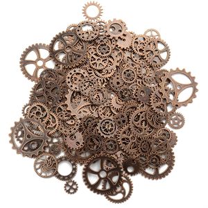 300 grammes de pendentifs engrenages steampunk en métal antique de couleurs assorties pour la fabrication de bijoux et d'accessoires - Product Image 4