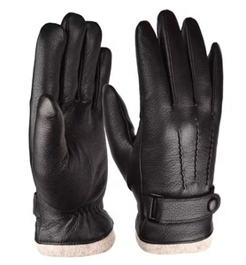 Premium Quality Manufacturer Custom <b>Touch</b> <b>Screen</b> Sheepskin <b>Men</b> Best Black Leather <b>Gloves</b> From Pakistan <b>for</b> Winter Season - Product Image 2