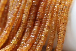 100% piedra preciosa Spessartite granate facetado neumático cuentas Fanta granate cuentas para joyería manualidades - Product Image 5