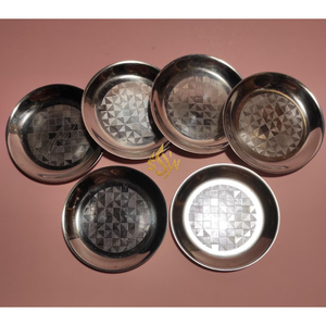 Classic Design Round Shape Metal <b>Coasters</b> With <b>Silver</b> Finished Tableware Mat & Pads Tea & Coffee Cup Serving <b>Coaster</b> Supplies - Product Image 1