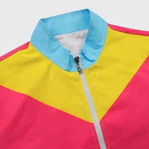 Trajes de chándal de poliéster de dos piezas para hombre 2026, con paneles, doble cremallera, reversibles, OEM, de ajuste holgado, cortavientos - Product Image 5