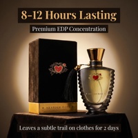 Parfum unisexe EDP Arabian Rose Oud 100 ml, tenue longue durée 8-12 h, flacon en verre ondulé fumé de luxe avec boîte cadeau en velours noir