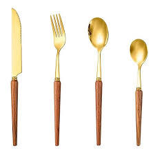 Elegante Juego de Cubiertos de Acero Inoxidable con Mango Rojo Vintage, Acabado Espejo, Cuchara, Tenedor y Cuchillo, Ecológico, Apto para Lavavajillas, Ideal para Bodas - Product Image 4