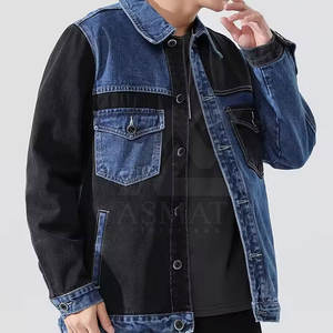 Veste en jean pour homme, coupe slim, classique, délavée, décontractée, boutonnée, manches longues, streetwear, vêtement d'extérieur - Product Image 2