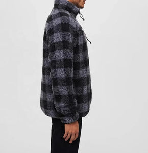 Abrigo de Primavera 2026 de Gran Venta, Chaqueta Polar de Color Sólido con Cuello Alto y Cremallera, Manga Larga Holgada, Oversize, Personalizada, de Forro Polar Sherpa para Hombre - Product Image 5