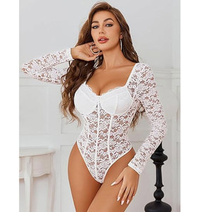 Traje de Baño Enterizo Elegante con Aberturas, Color Sólido, Manga Larga, Suave y Transpirable, para Mujer, Ropa de Playa - Product Image 6