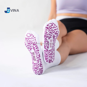 Calcetines de Pilates Elegantes para Mujer JZVINA, con Diseño Gráfico Único, Suela de Silicona Antideslizante, Ideales para Yoga, Fitness y Uso Diario - Product Image 1