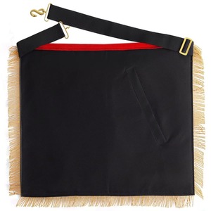 Delantal de Capítulo del Arco Real de Ex Arcipreste Rojo con Bordado a Mano y Flecos, de Apariencia Premium y Material Duradero para Usted - Product Image 2