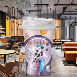 Té de Burbujas de Taro Orgánico en Polvo Instantáneo con Sabores a Matcha y Azúcar Moreno, Juego de 3 Tazas - Product Image 1