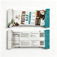 Sacs personnalisés imprimés mat à fond scellé pour emballage de barres chocolatées, sachets d'emballage alimentaire, sachets pour barres protéinées, sachets pour noix, sachets oreillers