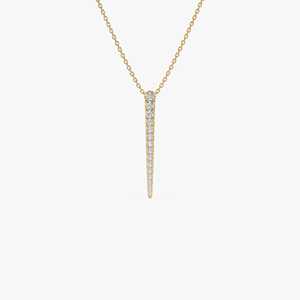 Nuevo Collar de Barra Cónica Chapado en Oro de 14k, Minimalista, para Compromiso, Boda, Fiesta, Collar con Colgante Clásico de Moda - Product Image 1