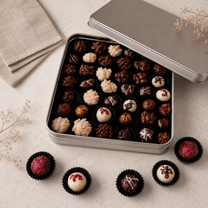 Gourmet Dried Strawberry Dark <b>Chocolate</b> Bonbon Truffles In Luxury Gift Box For OEM Product Wholesale - Product Image 3