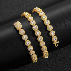 Collier chaîne hip-hop en moissanite avec finition polie et fermoir sécurisé, disponible pour l'exportation – Vente en gros - Product Image 1
