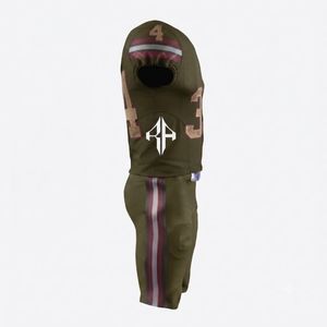 Nuevo uniforme de fútbol americano de primera calidad con estampado por sublimación, cuello en V, manga corta, 100% poliéster para hombre - Product Image 4