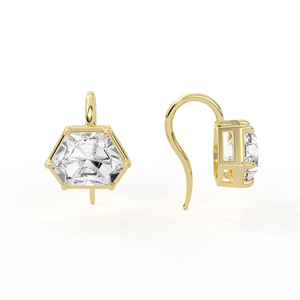 POOJA <b>DIAMOND</b> 14K 18K Gold IGI Certified Lab Grown <b>Diamond</b> 4ct Hexagon Cut Geometric <b>Dangle</b> <b>Earrings</b> Fine Jewelry Luxury Ear - Product Image 6