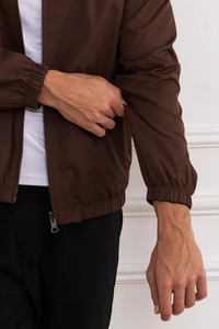 Custom Reversible <b>Jacket</b> Men Double-Sided Lightweight <b>Zip</b>-<b>Up</b> <b>Jacket</b> Windproof Casual OEM Manufacturer Streetwear Fashion <b>Jacket</b> - Product Image 4
