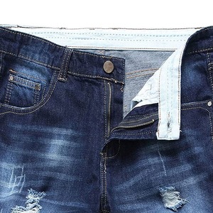 Pantalones Cortos de Mezclilla Transpirables y Ligeros para Hombre, 100% Algodón, Alta Calidad, Último Estilo, Cintura Elástica Cómoda - Product Image 5