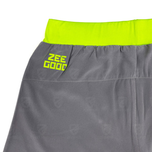 Shorts de sport pour hommes à séchage rapide, 2-en-1, mi-longs, avec accents réfléchissants, poches extensibles, couleur unie, 1 pièce, pour musculation - Product Image 5
