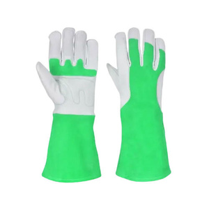 Guantes de Seguridad de Cuero Vacuno Color Dorado, Resistentes al Fuego, con Protección Lateral de Cuero Dividido, Equipo de Protección Personal para Soldadores - Product Image 3