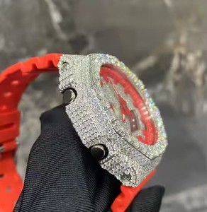 Premium Iced <b>Metal</b> Watch Modification Kit with Heavy Bling Finish and Stainless Luxury Frame Design lab grown diamond watch - Product Image 2