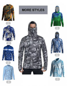 Nouveauté : Sweat-shirts de pêche pour hommes en tissu polyester UPF 50, séchage rapide, confortables, protection solaire pour activités de plein air - Product Image 4