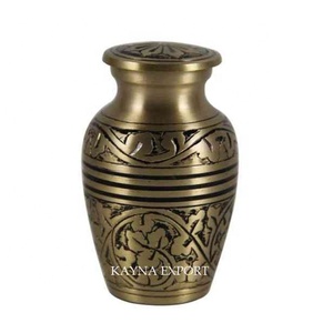 Artisanat souvenir sainte croix belle urnes funéraires de crémation en métal gravé pour cendres humaines fournitures funéraires mini urnes - Product Image 6