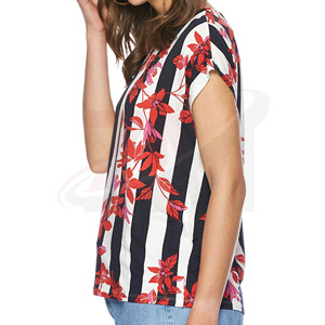 Camiseta de Algodón 100% para Mujer, Corte Holgado, Tejido Transpirable y Suave, Ropa Casual de Verano, Moda Urbana, Uso Diario, Estampado Moderno - Product Image 2