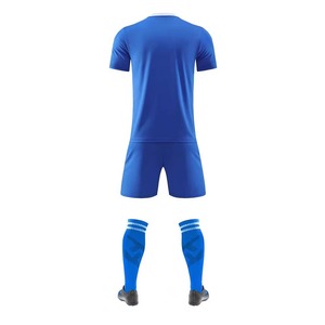 Men Soccer Jersey Blue Geometric Print Sublimated Moisture Wicking Short Sleeve Crew Neck <b>Athletic</b> Fit Adults All Seasons - Product Image 2