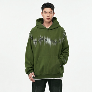 Nouveauté 2026 : Sweats à capuche en molleton 100 % coton pour homme, brodés avec logo personnalisé, effet délavé, respirants, fabriqués au Pakistan - Product Image 4