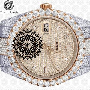 Reloj de Lujo para Hombre Charm_Jewells, de Acero Inoxidable, Movimiento Mecánico, Esfera de 40 mm, Bisel con Diamantes, Cierre Oculto con Botón de Presión - Product Image 1