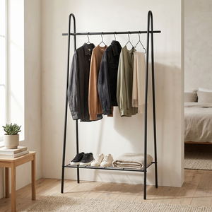Armario Metálico Moderno Independiente con Estante para Dormitorio, Mueble de Diseño Minimalista, Perchero para Ropa - Product Image 2