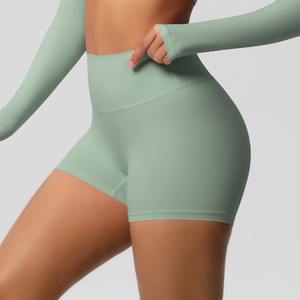 High Quality Spandex Nylon Elastic Shorts For Ladies Seamless Workout Shorts Women Yoga Shorts Fitness GYM Sportswear - Product Image 3