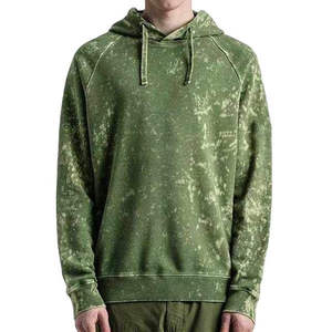 Sweat à capuche pour homme en coton épais délavé et vieilli, style streetwear, vente en gros OEM - Product Image 3