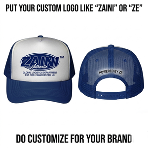 Gorra Snapback ZAINI de 5 Paneles, Ajustable, con Logotipo Personalizado, de Malla de Algodón Impermeable de 320 GSM, Parte Delantera de Malla y Parte Trasera de Espuma, Color Marrón Beige, para Playa y Actividades al Aire Libre - Product Image 1