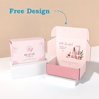 Boîte d'expédition personnalisée avec logo, étanche, gaufrée, pour emballages de soins de la peau et de cosmétiques, avec poignée, pour cadeaux et expédition