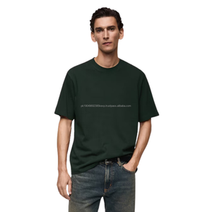 T-shirt pour homme surdimensionné imprimé personnalisé de qualité supérieure, design décontracté à épaules tombantes, logo sur le devant, tissu jersey non tissé - Product Image 1