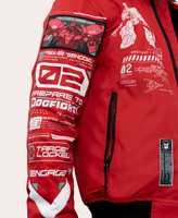 Chaqueta Bomber Premium de Verano Impermeable Edición Red Dogfight Sengoku |   Crimson Cyberpunk Mecha Edition Venta al por Mayor Otaku