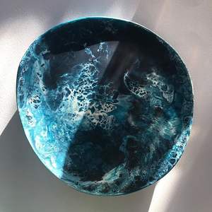 Tazón de Resina Estilo Indio para Ensaladas, Tallado a Mano, Moderno, de Lujo, Ecológico, para Servir Sopa, Fideos, Arroz, Utensilios de Cocina - Product Image 1