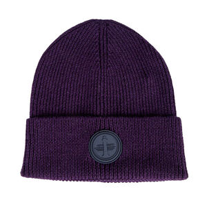 Gorros de lana unisex con diseño de punto trenzado y parche tejido con logo frontal de diseñador, estilo casual urbano para exteriores con patrón de personaje. - Product Image 3