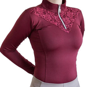 เสื้อขี่ม้าสีเทาขาว แขนยาว คอสูง โพลีเอสเตอร์ ชุดขี่ม้ามืออาชีพ - Product Image 3