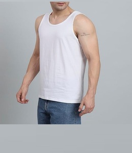 Summer Men's Sports Gym Ribbed Sleeveless Vest Men Thick Thread Tank Top - Product Image 2