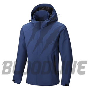 Veste imperméable à capuche pour homme, manches longues, noire, impression par sublimation, vêtements d'extérieur pour l'hiver - Product Image 6