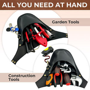 Cinturón de cuero duradero hecho a mano para floristas, con múltiples bolsillos, soporte para tijeras, correa ajustable para la cintura, en venta. - Product Image 4