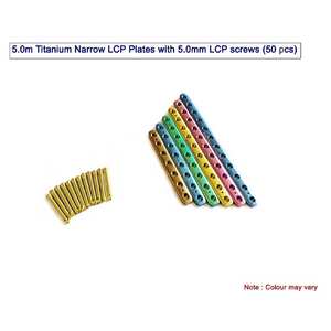 Kit d'instruments chirurgicaux orthopédiques vétérinaires portables pour chevaux, comprenant un ensemble de plaques étroites en acier LCP de 5,0 mm (6 pièces) et 50 vis LCP de 5 mm - Product Image 4