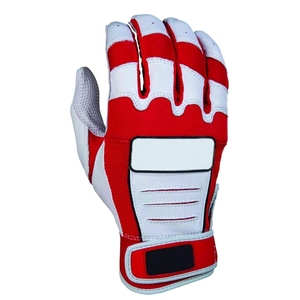 Professional Manufactured High Quality <b>Baseball</b> Batting Gloves Leather/Polyester/Rubber Ambidextrous Hook Loop Closure - Product Image 2