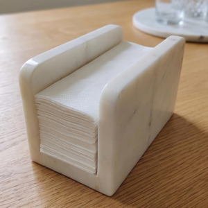 Excellent Quality Handmade White <b>Dome</b> Natural Marble Stone Tissue/napkin Holder table Decoration Accessories In Hot Sale - Product Image 4