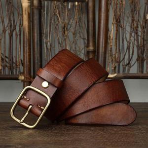Cinturones Formales para Hombre, Diseño Moderno, Hebilla de Acero, 100% Cuero Vacuno Genuino, Accesorios Masculinos - Product Image 4