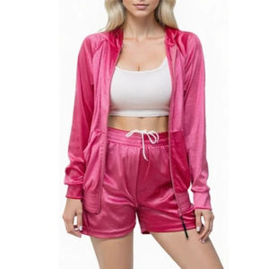 Conjunto de Dos Piezas para Mujer, Estilo Nuevo 2024, Básico, Sólido, 100% Algodón, Top Corto y Pantalones Cortos de Cintura Alta con Top Tubo Elástico - Product Image 5